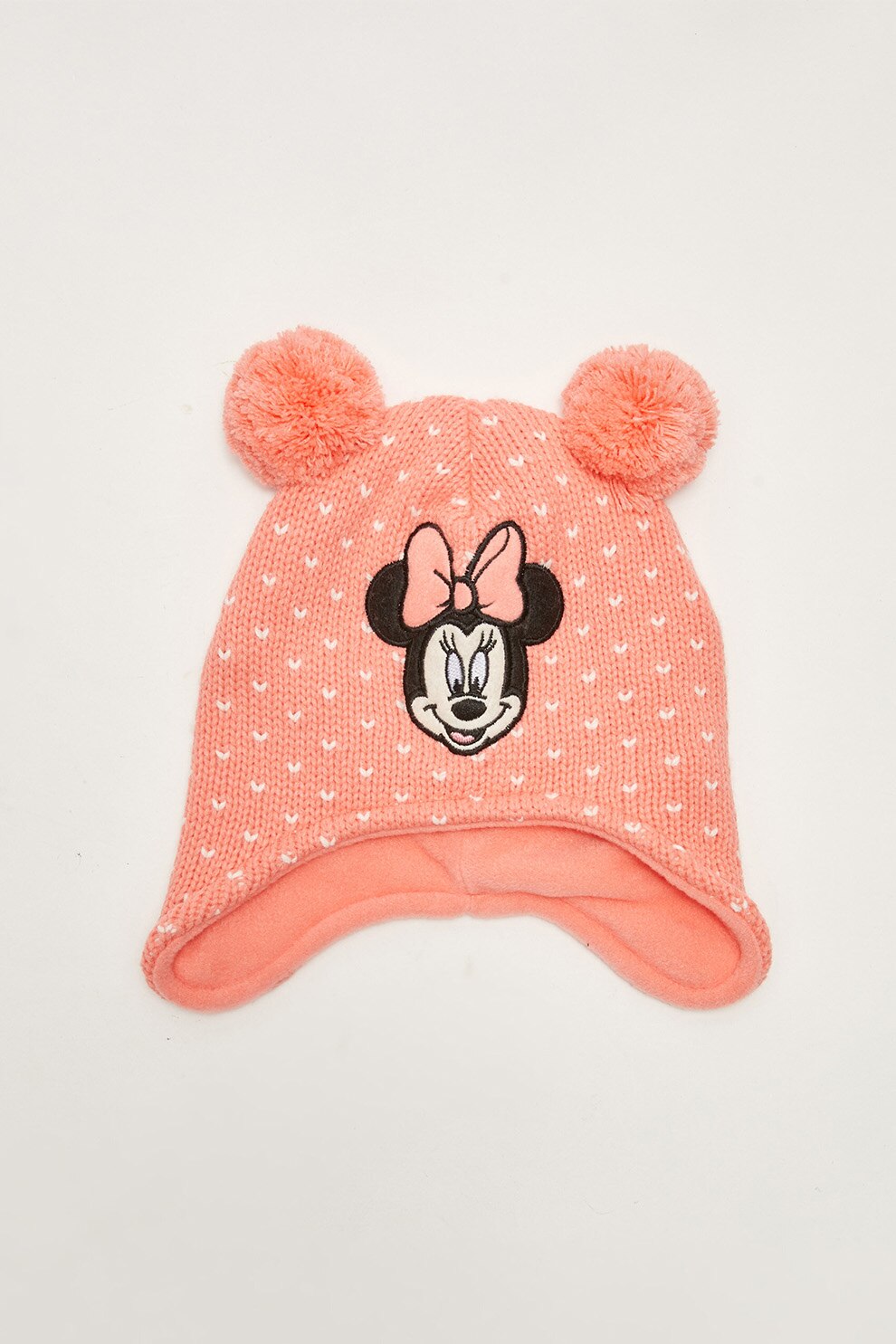 LC WAIKIKI, Caciula tricotata cu Minnie Mouse, Roz somon/Alb/Negru, 1-2Y Standard