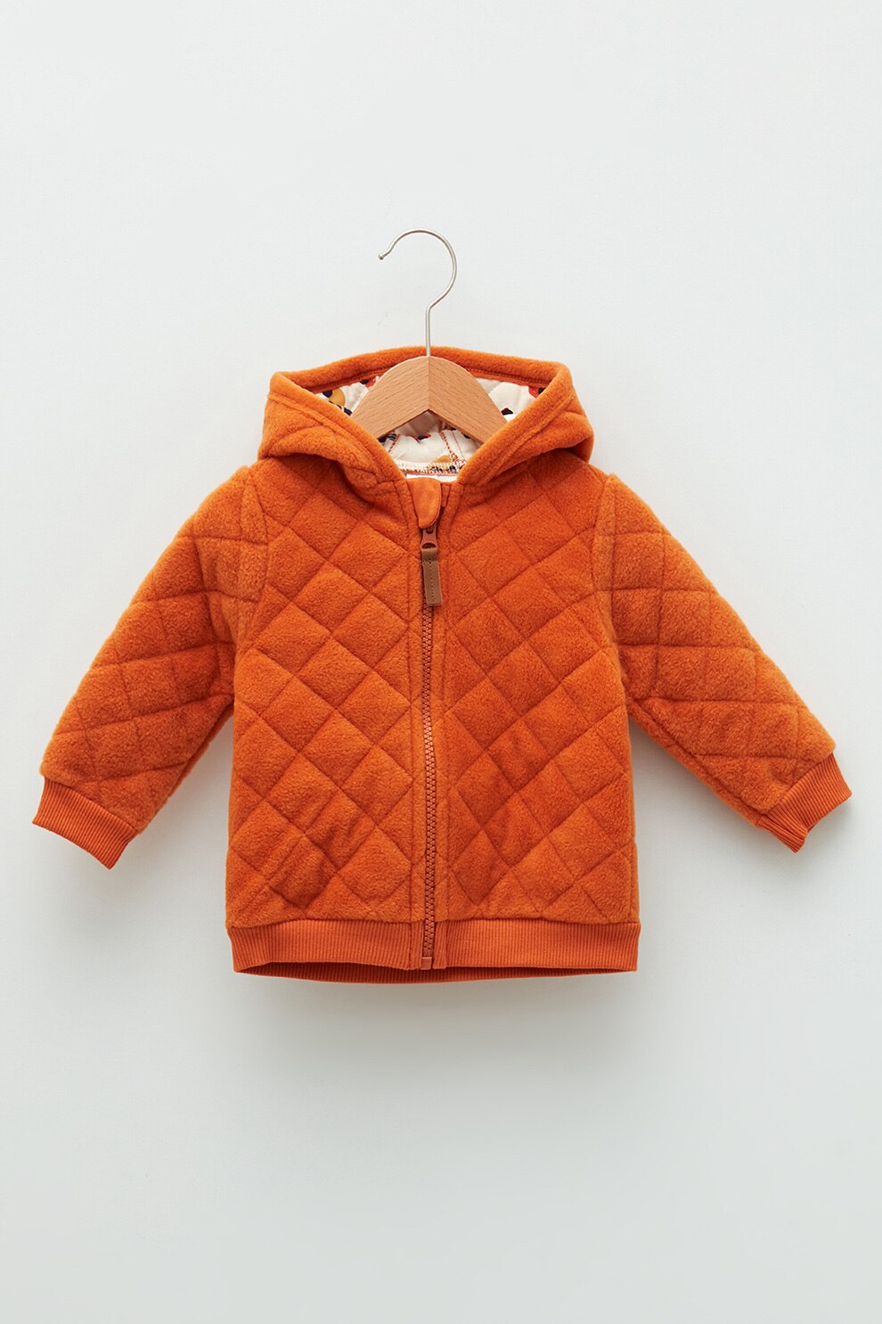 LC WAIKIKI, Jacheta de fleece cu aspect matlasat si vatelina, Oranj stins