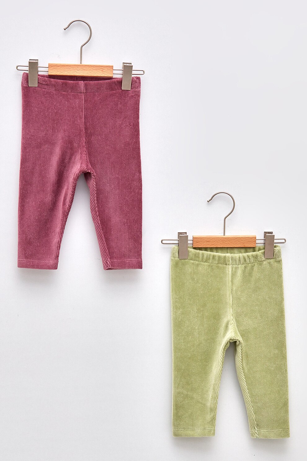 LC WAIKIKI, Set de colanti din reiat - 2 perechi, Violet tyrian/Verde