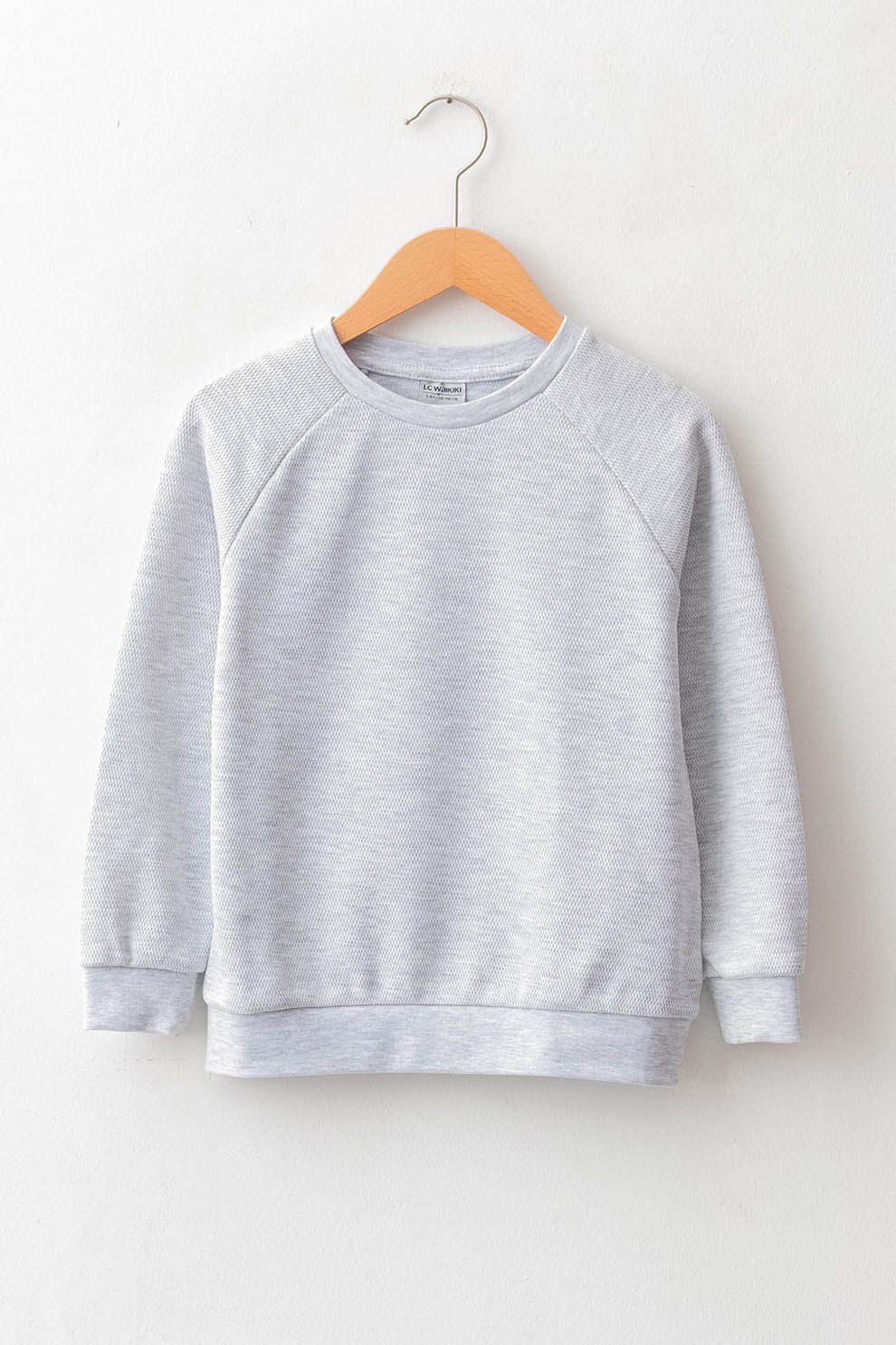 LC WAIKIKI, Bluza sport cu maneci raglan, Gri deschis melange