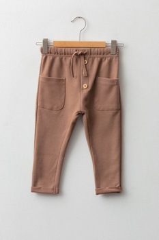 LC WAIKIKI, Pantaloni jogger de jerseu cu nasturi decorativi, Maro LC WAIKIKI, Pantaloni jogger de jerseu cu nasturi decorativi, Maro