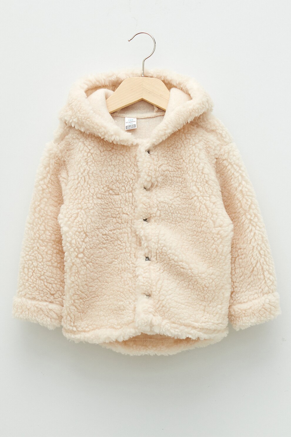 LC WAIKIKI, Hanorac de blana shearling sintetica, Bej