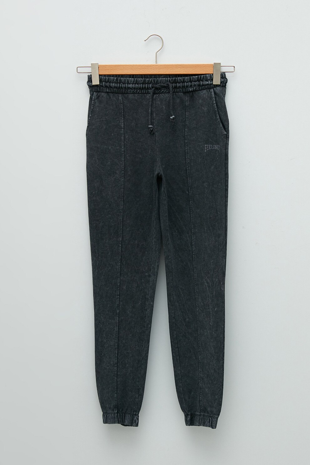 LC WAIKIKI, Pantaloni sport cu snur in talie, Gri antracit