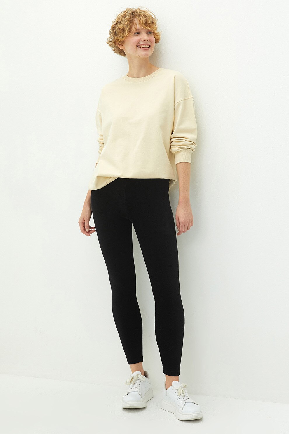 LC WAIKIKI, Colanti uni cu talie elastica, Negru