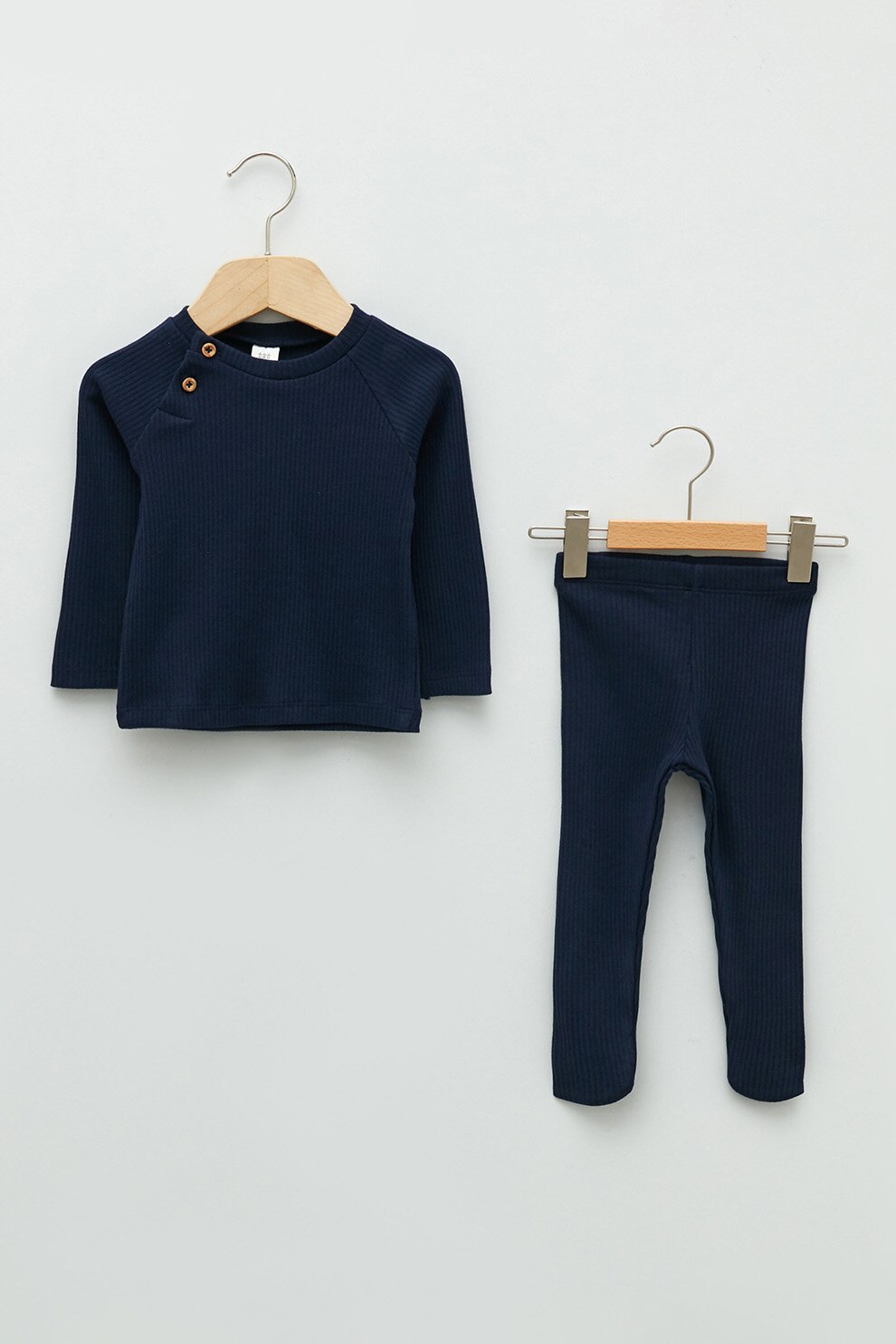 LC WAIKIKI, Set de bluza striata si pantaloni, Bleumarin inchis