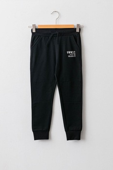 LC WAIKIKI, Pantaloni sport din amestec de bumbac, Negru LC WAIKIKI, Pantaloni sport din amestec de bumbac, Negru