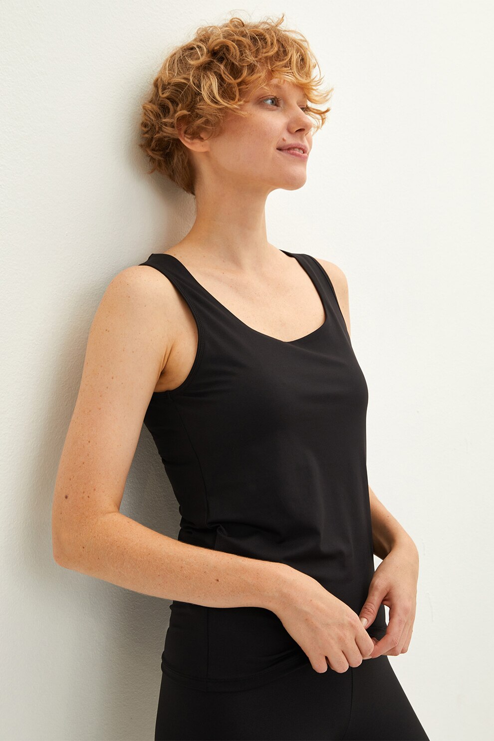 LC WAIKIKI, Top de casa cu decolteu rotund, Negru