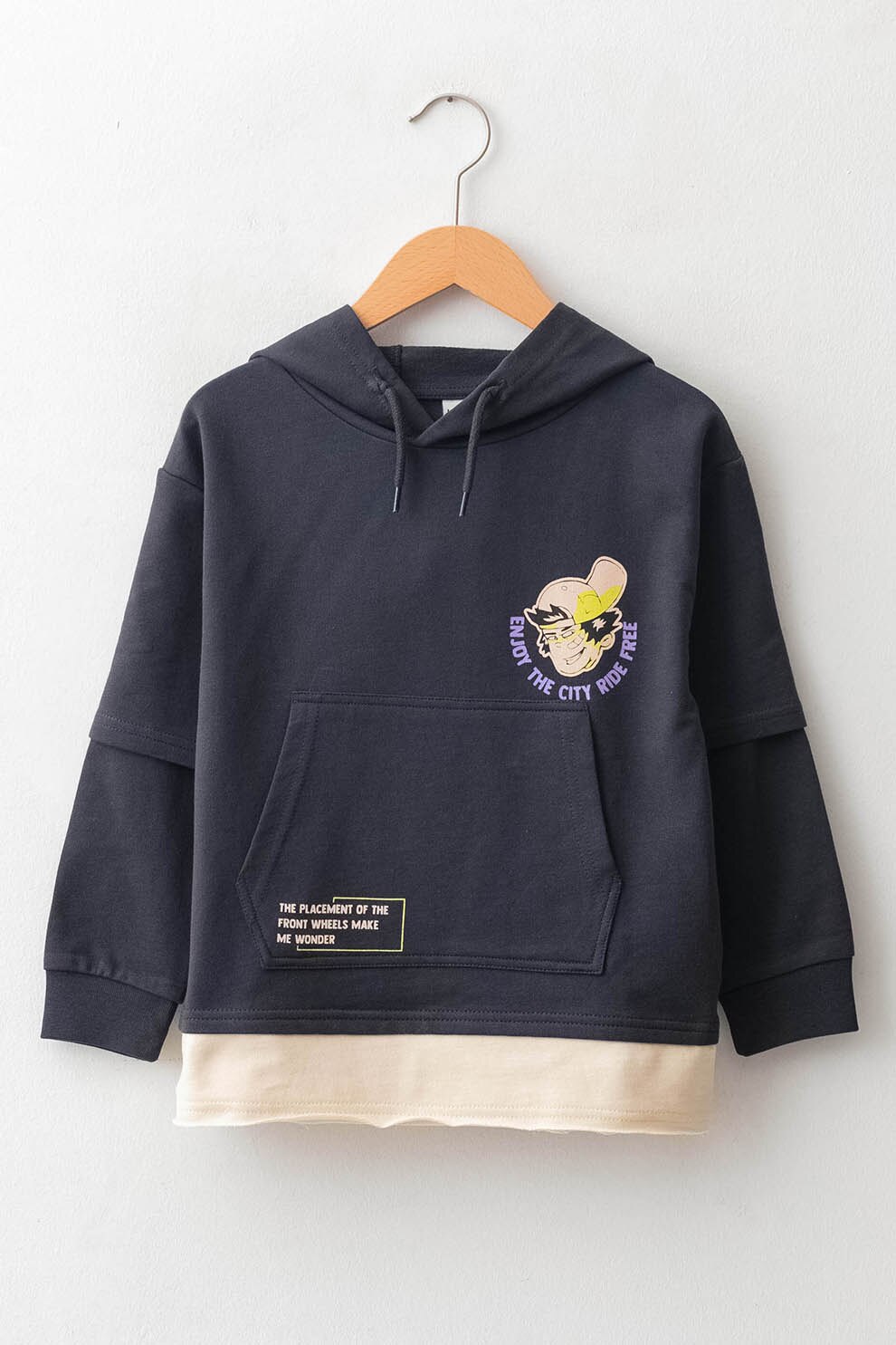 LC WAIKIKI, Hanorac cu buzunar kangaroo, Gri antracit