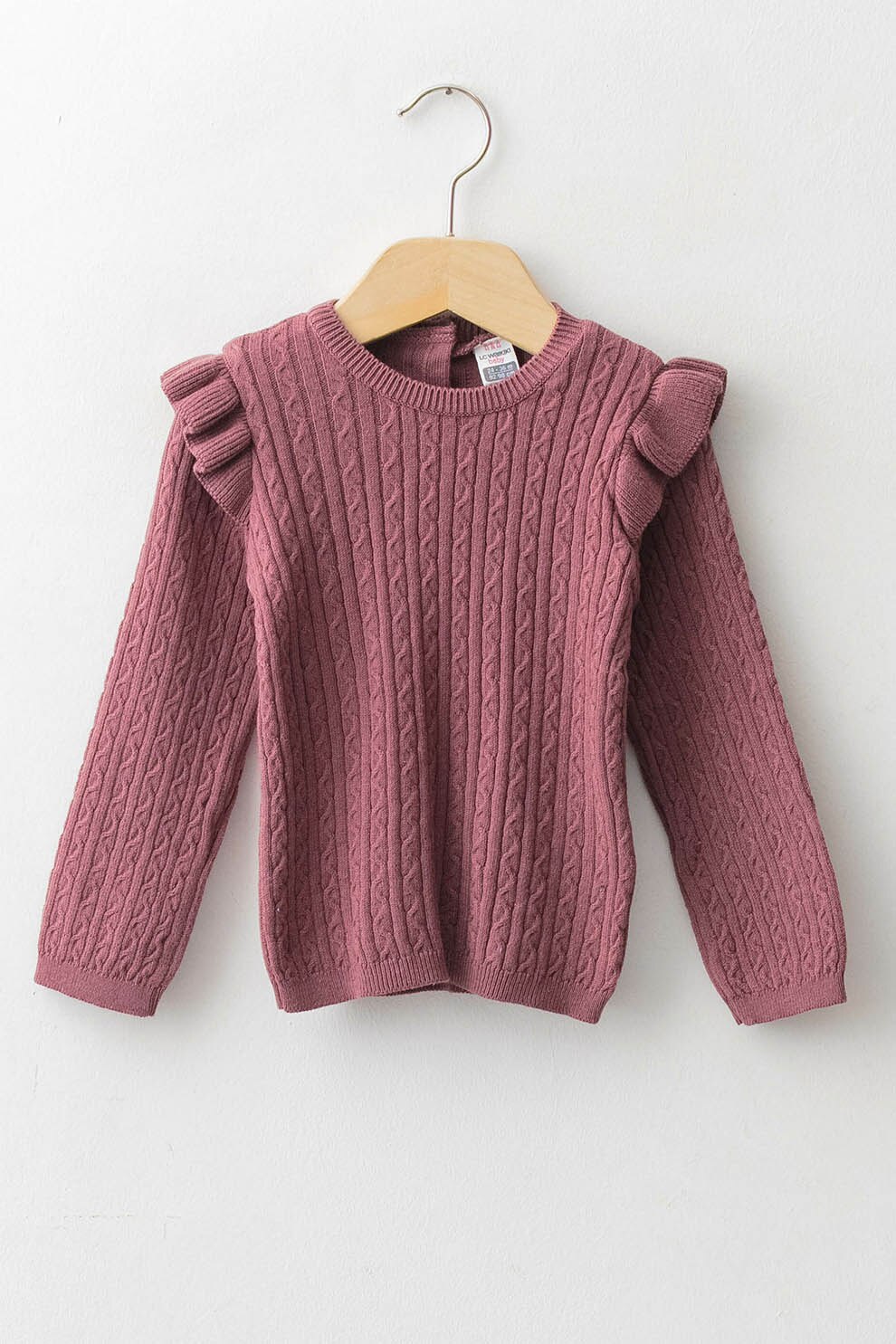 LC WAIKIKI, Pulover cu model torsade, Violet prafuit