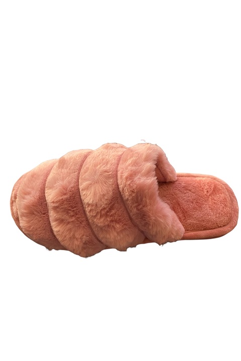 Papuci de casa pentru dama cu blanita, Roz inchis, 36-37