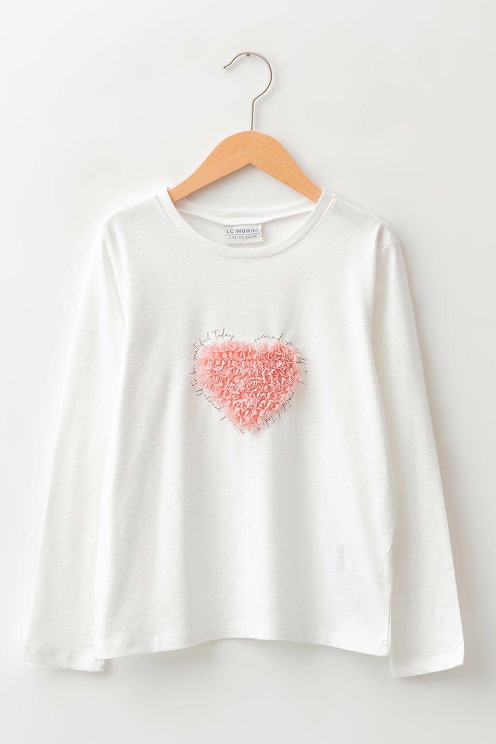 LC WAIKIKI, Bluza de bumbac cu decolteu rotund, Alb