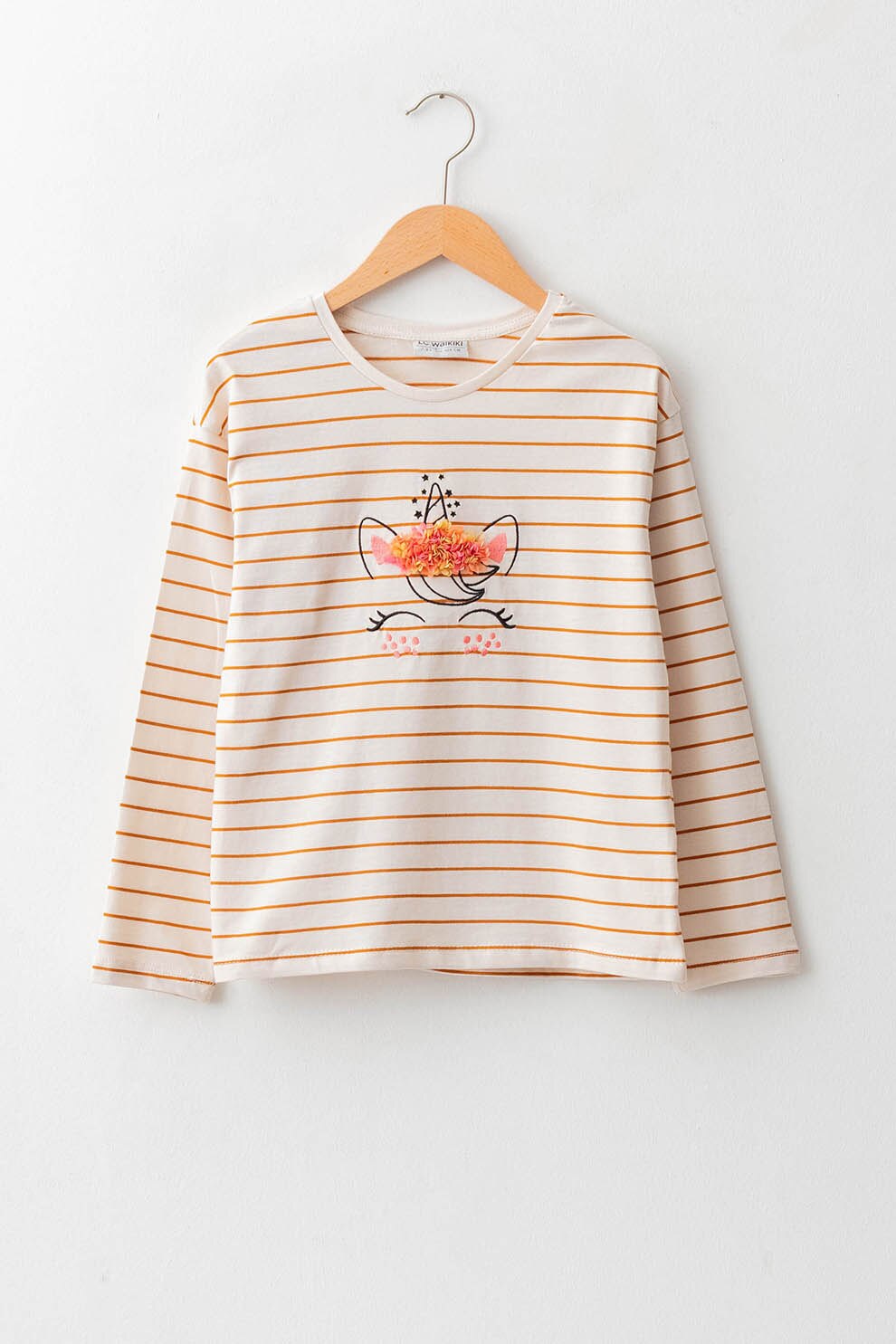 LC WAIKIKI, Bluza de jerseu cu imprimeuri diverse, Oranj stins