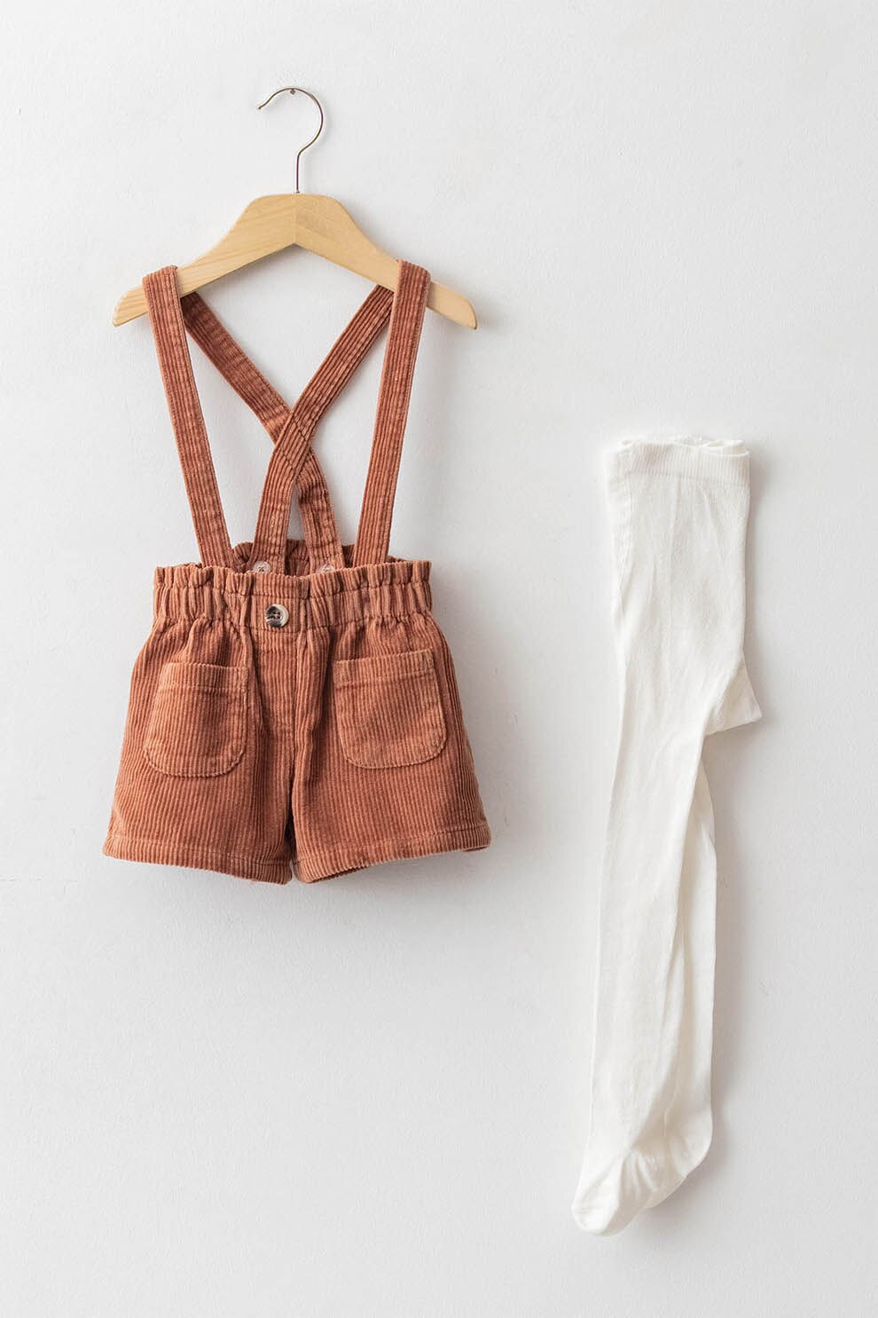 LC WAIKIKI, Salopeta scurta de reiat si dres, Maro deschis/Alb