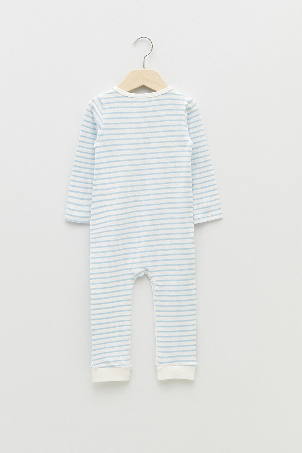 LC WAIKIKI, Salopeta cu dungi si decolteu rotund, Alb/Albastru pastel
