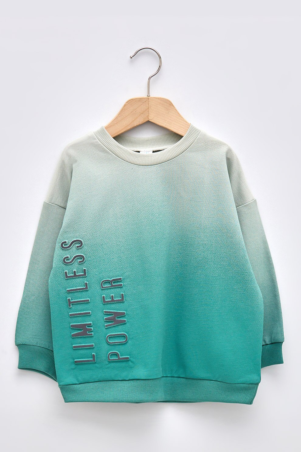 LC WAIKIKI, Bluza sport cu aspect in degrade, Turcoaz/Gri deschis