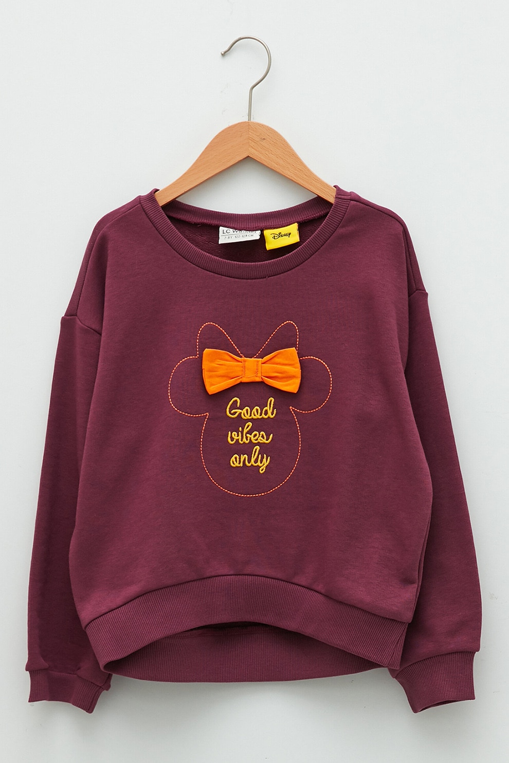 LC WAIKIKI, Bluza sport cu model Minnie Mouse cusut, Visiniu