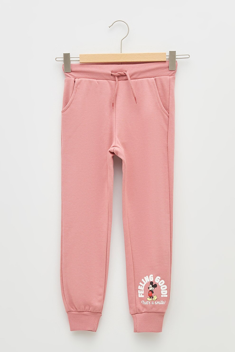 LC WAIKIKI,Pantaloni sport cu imprimeu Mickey Mouse, Roz deschis