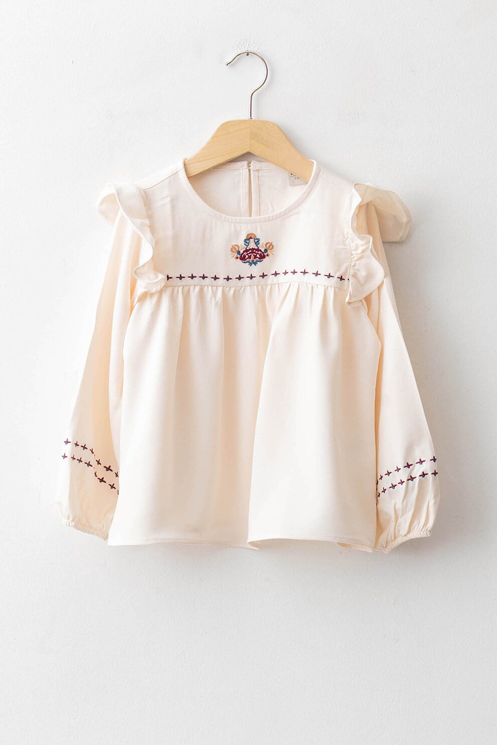 LC WAIKIKI, Bluza cu detalii brodate, Bej, 146-152 CM