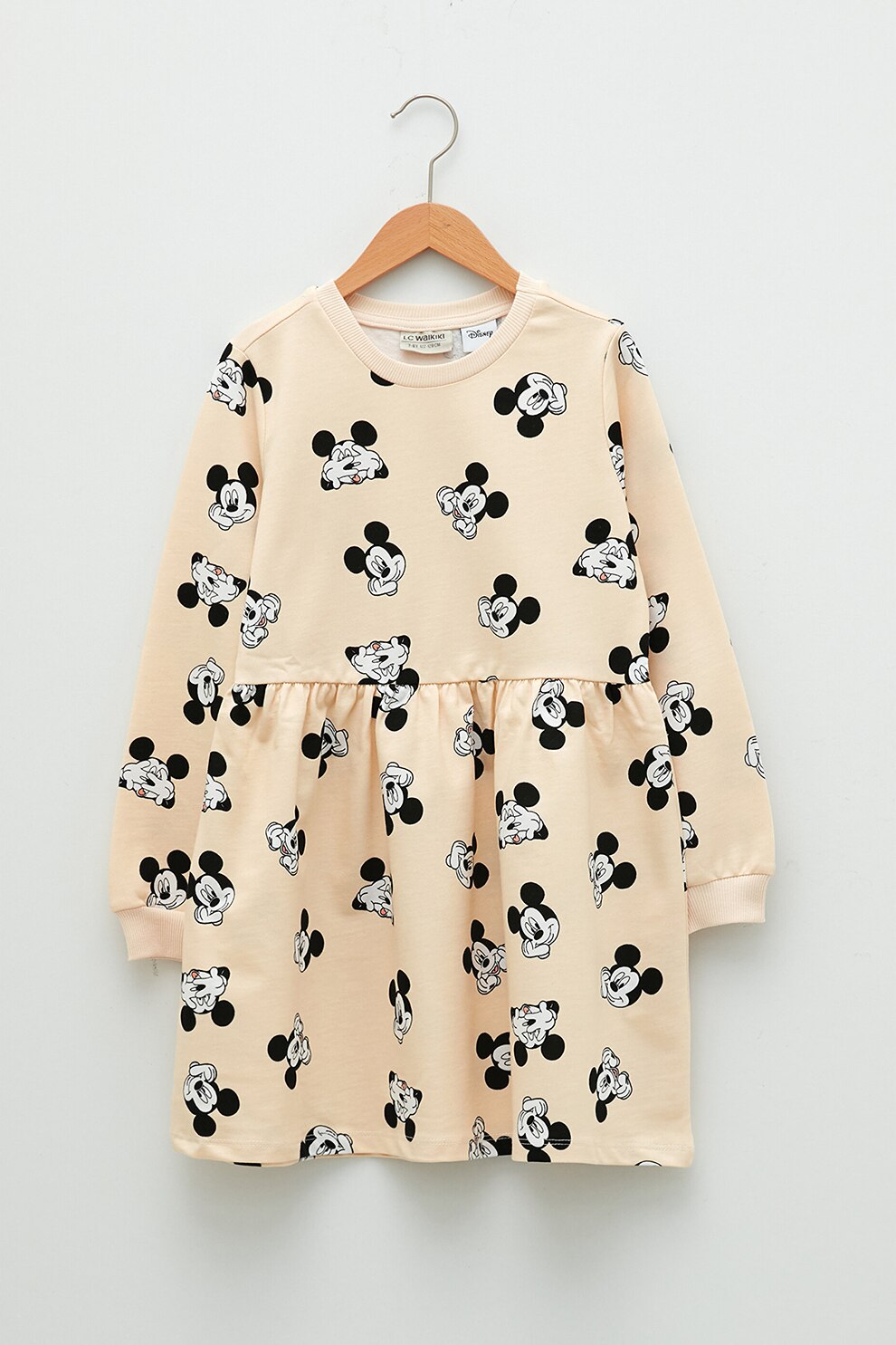 LC WAIKIKI, Rochie sport cu imprimeu Mickey Mouse, Bej/Negru/Alb