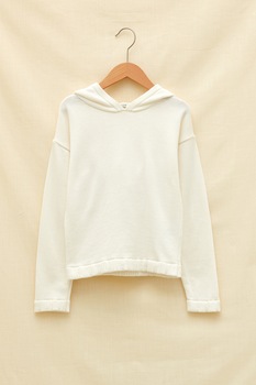 LC WAIKIKI, Hanorac de bumbac organic cu maneci cazute, Maro nisip LC WAIKIKI, Hanorac de bumbac organic cu maneci cazute, Maro nisip