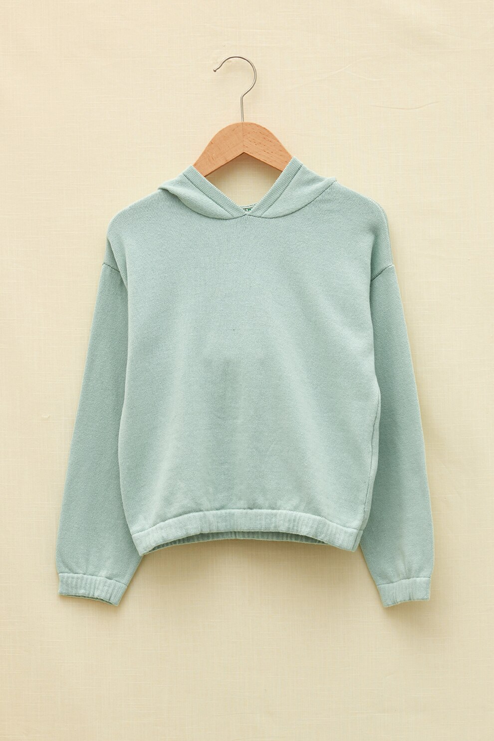 LC WAIKIKI, Hanorac de bumbac organic cu maneci cazute, Verde menta