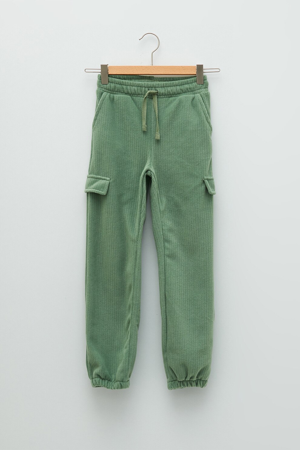 LC WAIKIKI, Pantaloni sport cargo crop cu aspect striat, Verde