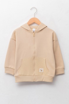 LC WAIKIKI, Hanorac cu fermoar si maneci cazute,W1DI92Z1, Maro nisip LC WAIKIKI, Hanorac cu fermoar si maneci cazute,W1DI92Z1, Maro nisip