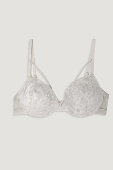 LC WAIKIKI, Sutien de catifea cu bretele ajustabile, Gri LC WAIKIKI, Sutien de catifea cu bretele ajustabile, Gri