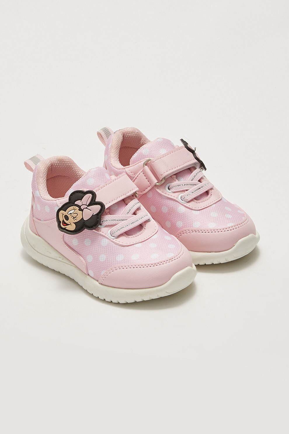 LC WAIKIKI, Pantofi sport cu motive Minnie Mouse, Roz pastel/Alb