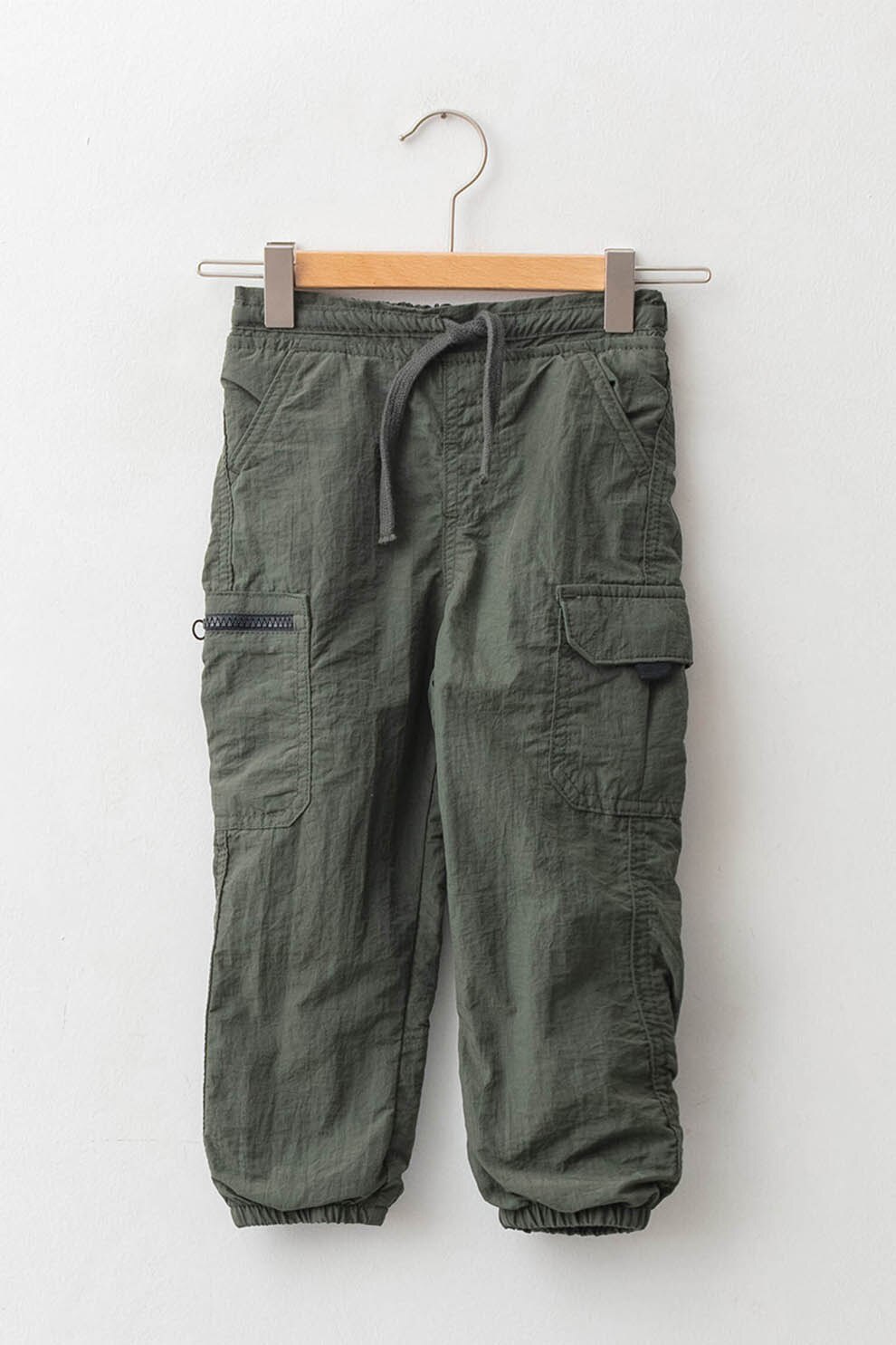 LC WAIKIKI, Pantaloni cargo cu snur, Verde militar