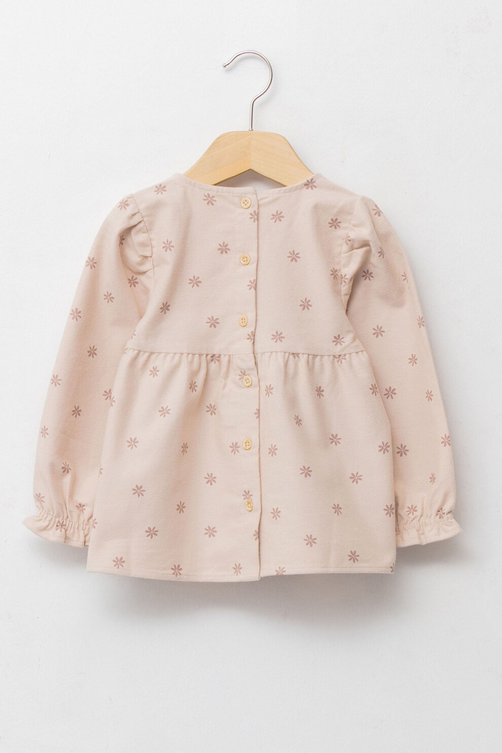 LC WAIKIKI, Bluza de bumbac cu model floral, Roz piersica/Roz prafuit