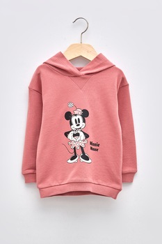 LC WAIKIKI, Hanorac cu imprimeu Minnie Mouse, Roz/Negru/Alb LC WAIKIKI, Hanorac cu imprimeu Minnie Mouse, Roz/Negru/Alb