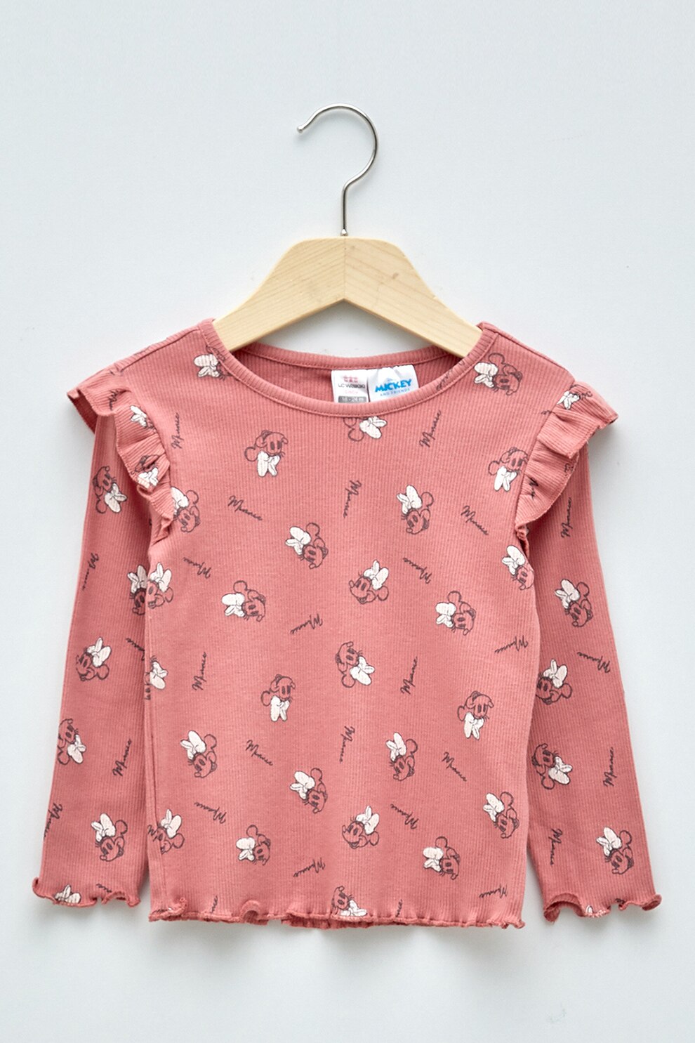 LC WAIKIKI, Bluza cu model cu Minnie Mouse, Roz prafuit