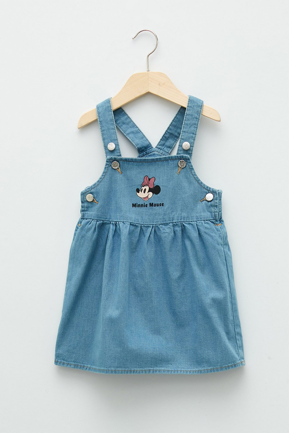 LC WAIKIKI, Sarafan de denim cu Minnie Mouse, Albastru lavanda