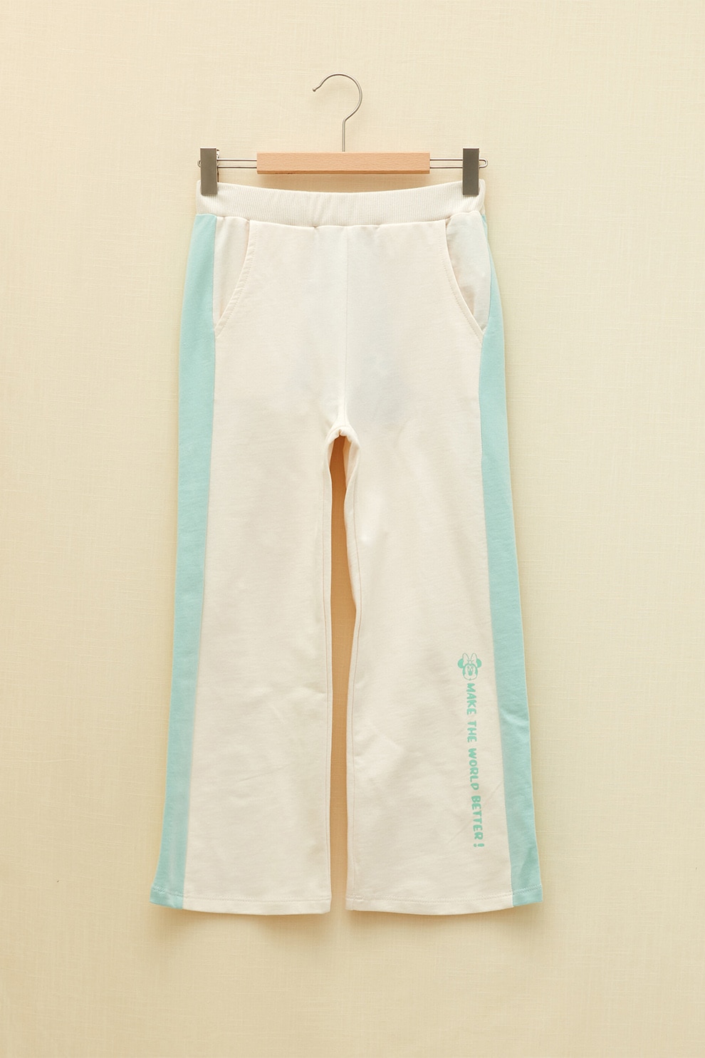 LC WAIKIKI, Pantaloni sport cu dungi contrastante, Crem/Turcoaz