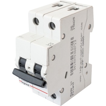 Siguranta automata Legrand RX3 2P curba C, 6A 4,5kA Siguranta automata Legrand RX3 2P curba C, 6A 4,5kA