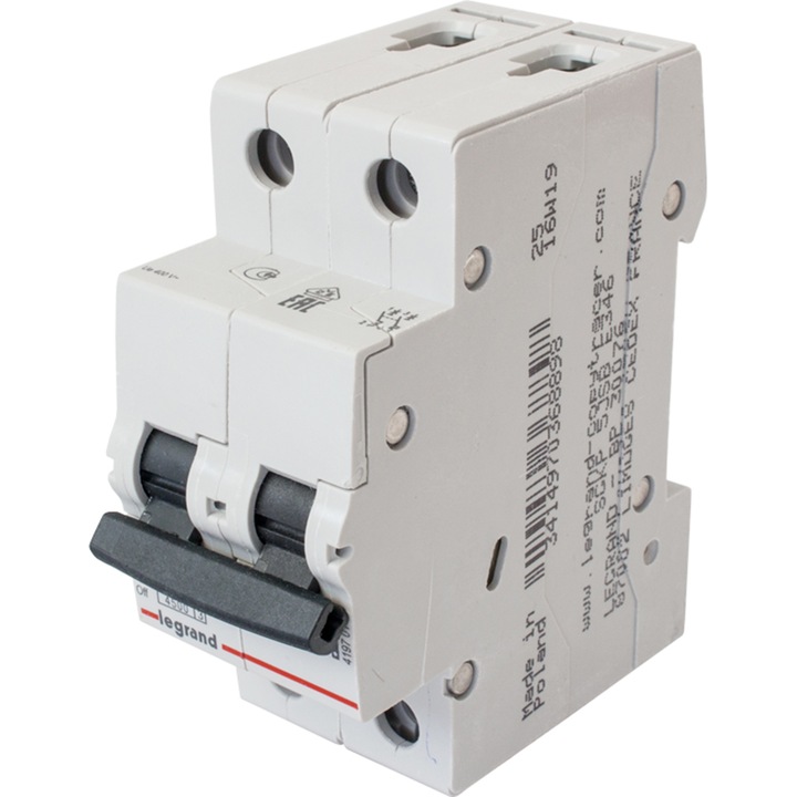 Siguranta automata Legrand RX3 2P curba C, 40A 4,5kA