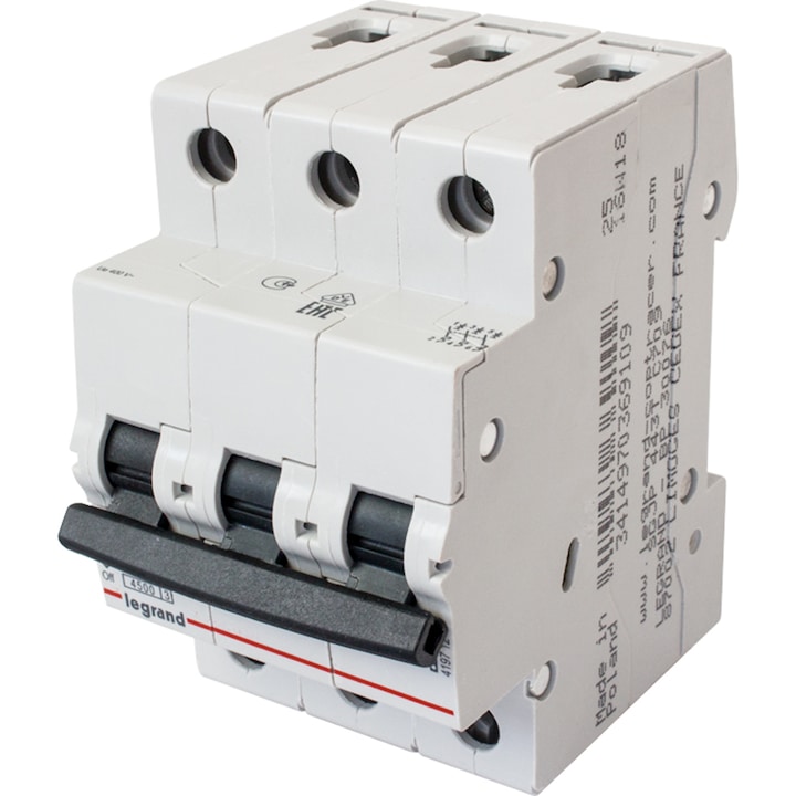 Siguranta automata Legrand RX3 3P curba C, 40A 4,5kA