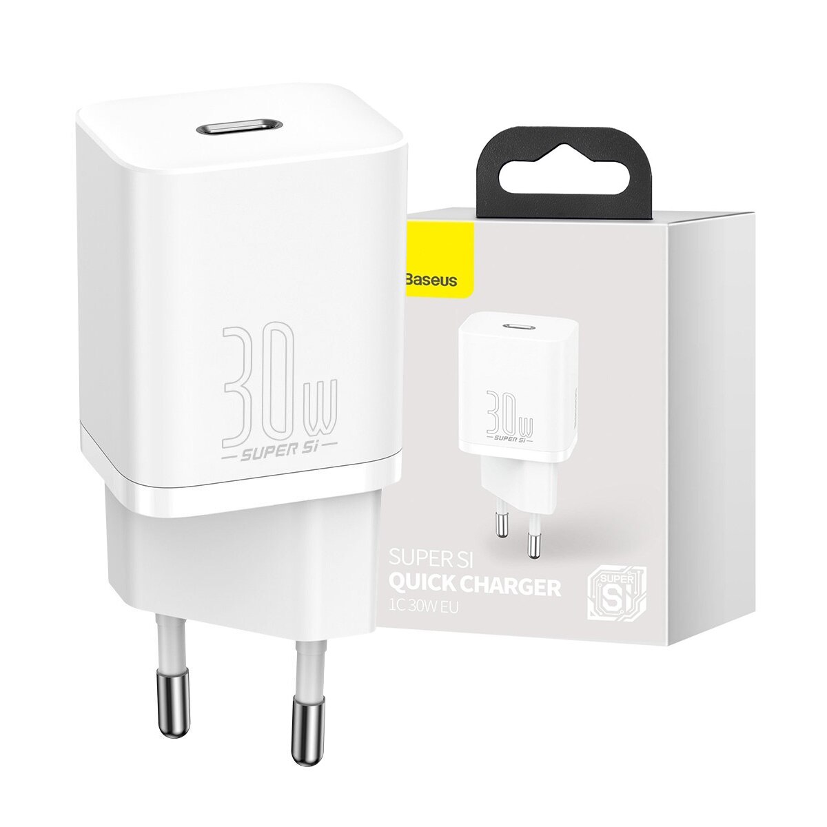 Incarcator retea Baseus, USB-C, 30W, Alb