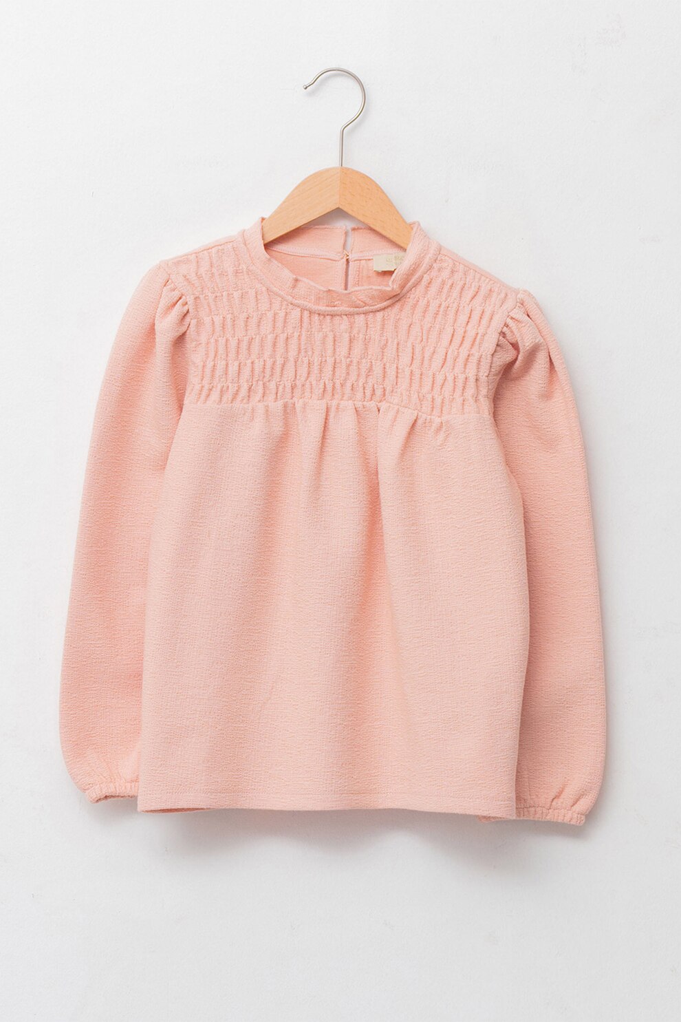 LC WAIKIKI, Bluza cu segment cu insertie elastica, Roz pal