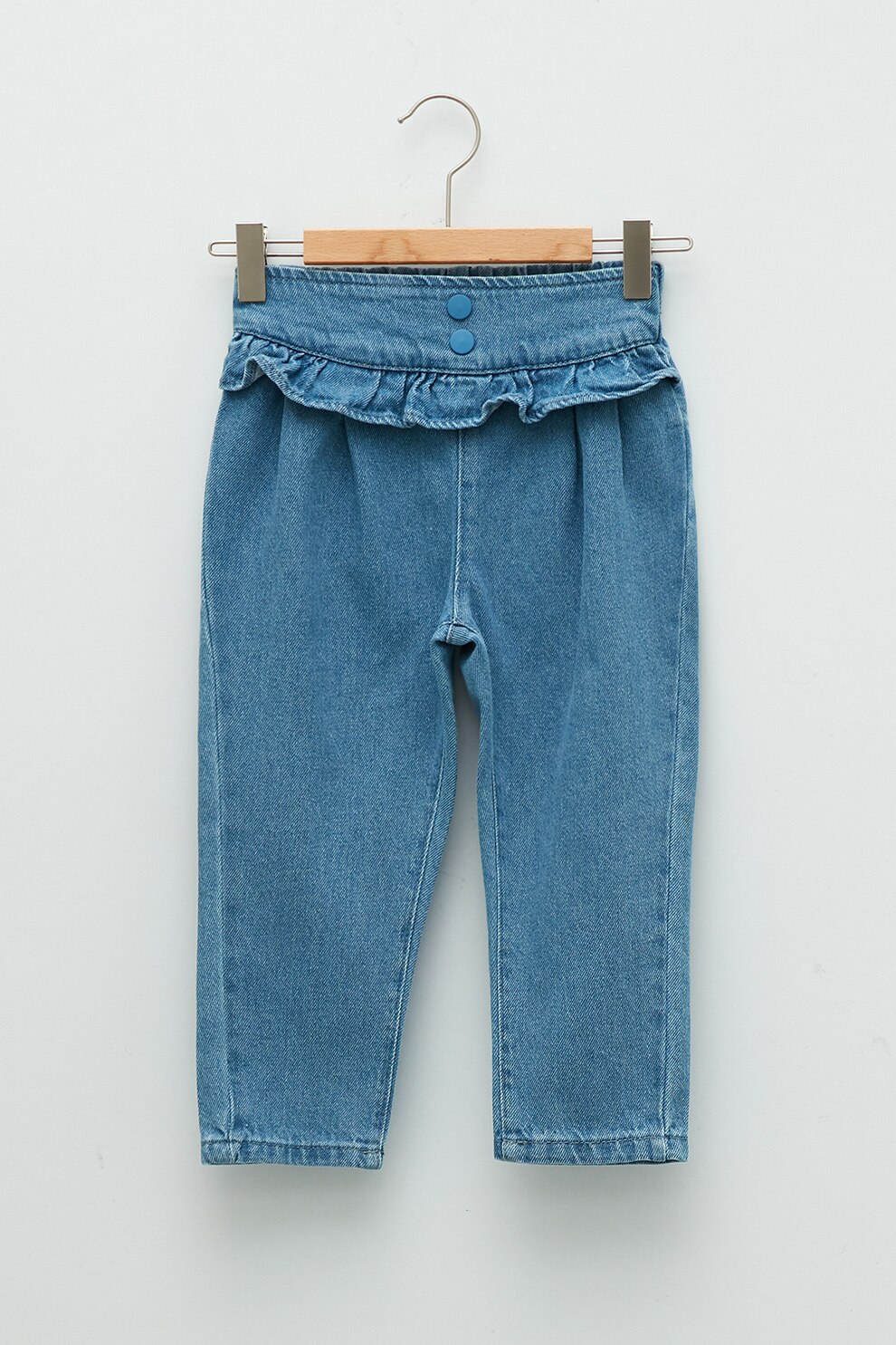 LC WAIKIKI, Blugi cu insertii cu volane, Albastru