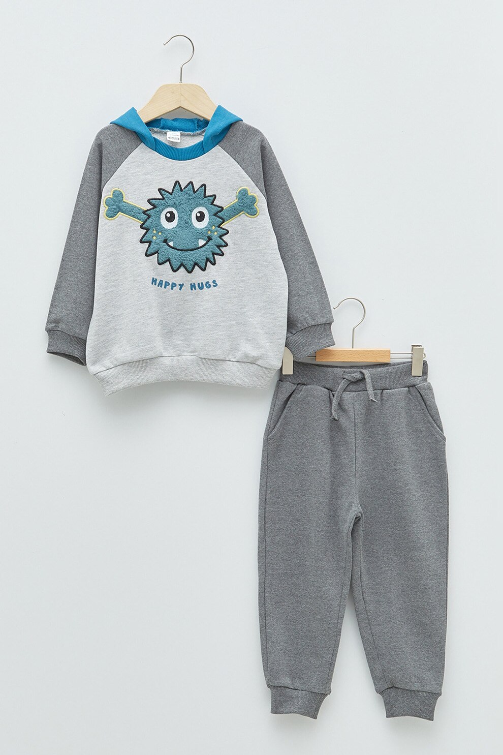 LC WAIKIKI, Trening din amestec de bumbac, Gri/Albastru petrol