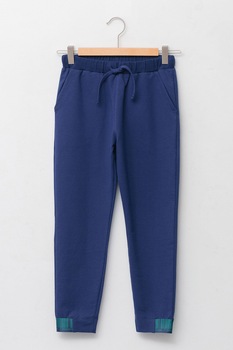 LC WAIKIKI, Pantaloni sport cu imprimeu cu coduri de bare, Albastru inchis