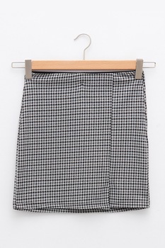 LC WAIKIKI, Fusta mini slim fit, Negru/Alb LC WAIKIKI, Fusta mini slim fit, Negru/Alb