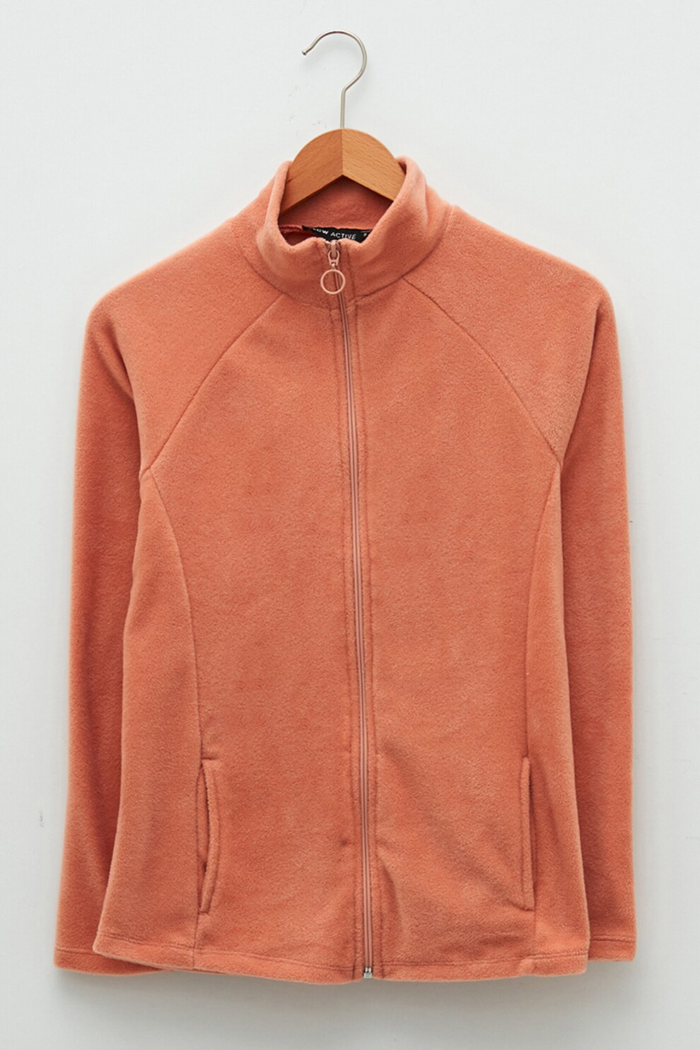 LC WAIKIKI, Bluza sport de fleece cu fermoar, Roz somon