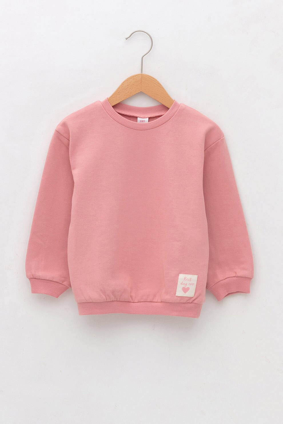 LC WAIKIKI, Bluza sport cu decolteu la baza gatului si maneci cazute, Roz pastel
