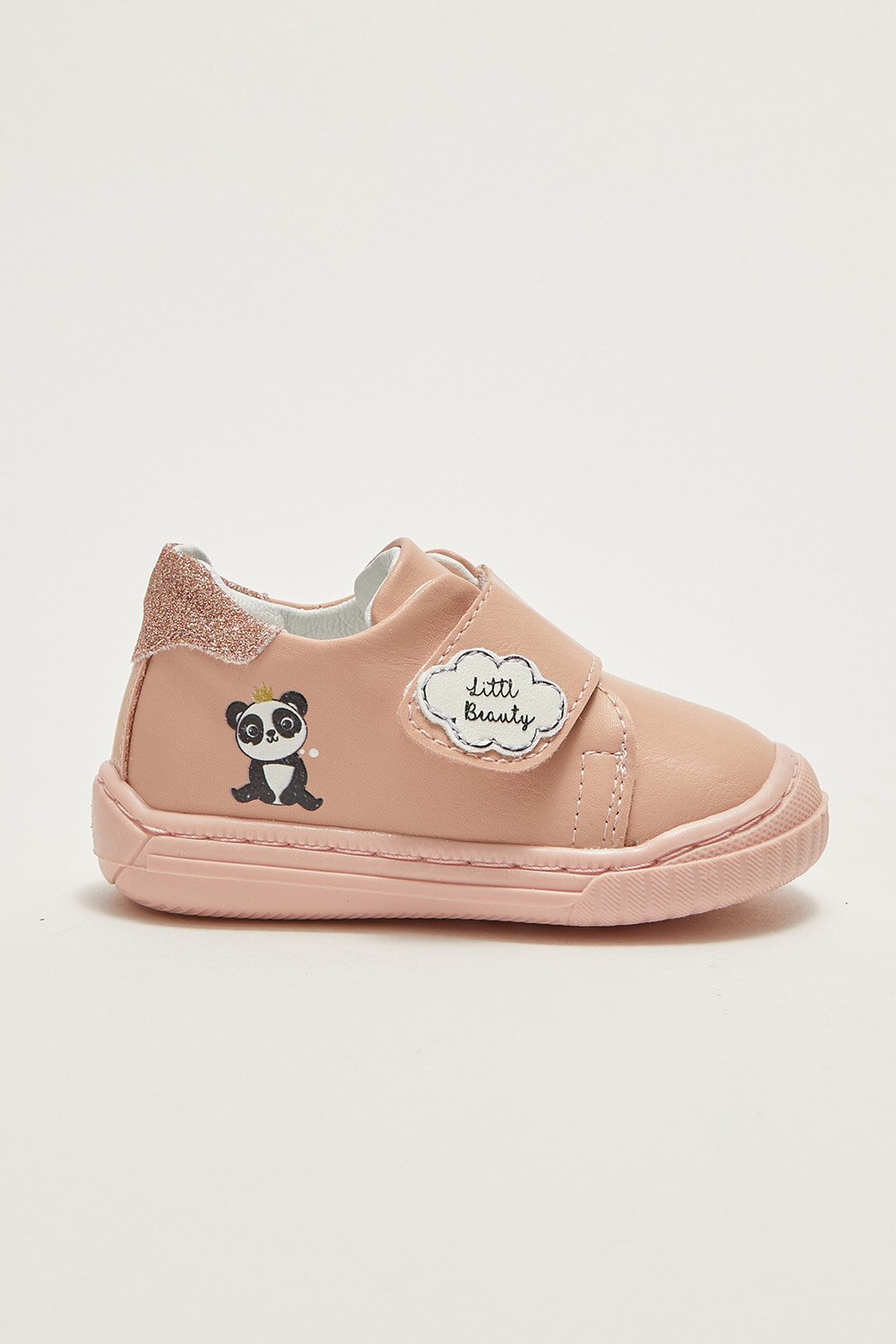 LC WAIKIKI, Pantofi sport de piele ecologica cu velcro, Roz pastel