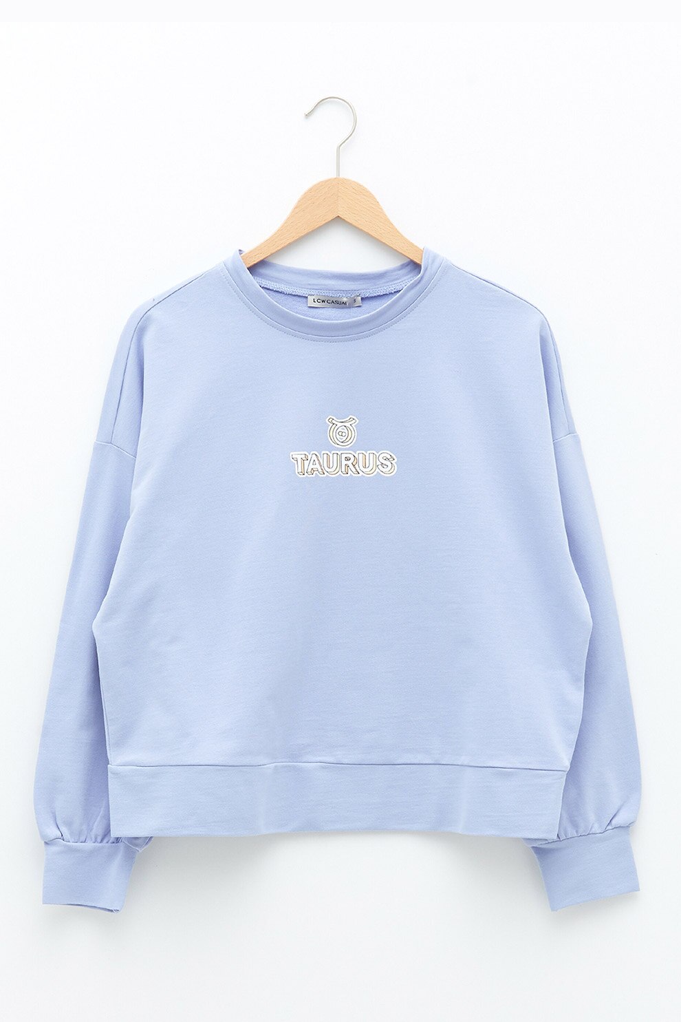 LC WAIKIKI, Bluza sport cu maneci cazute si decolteu la baza gatului, Lila