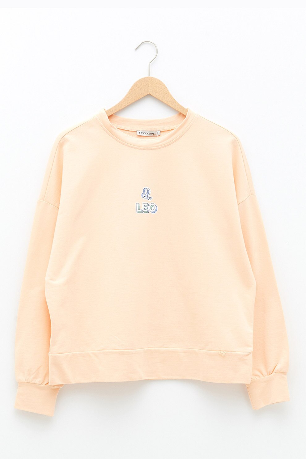 LC WAIKIKI, Bluza sport cu maneci cazute si decolteu la baza gatului, Oranj pal