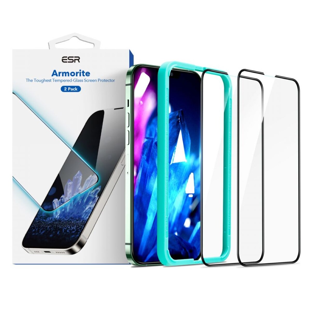 Folie Protectie pentru iPhone 13 Pro Max, ESR Asmorite, Transparent/Negru